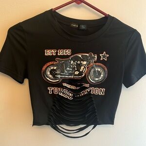 Motorcycle crop top size small